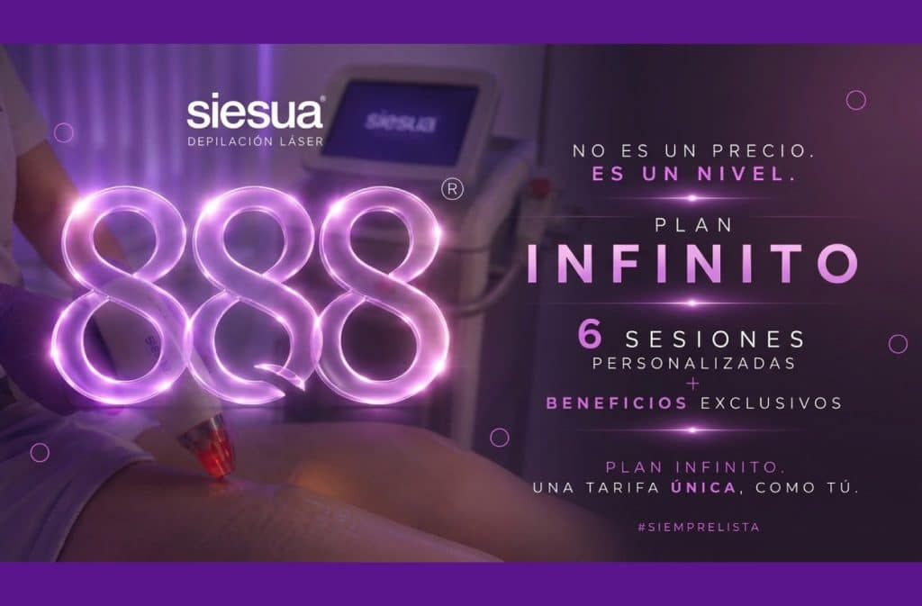 Depilación láser SIESUA con Plan Infinito de 6 sesiones personalizadas y beneficios exclusivos.